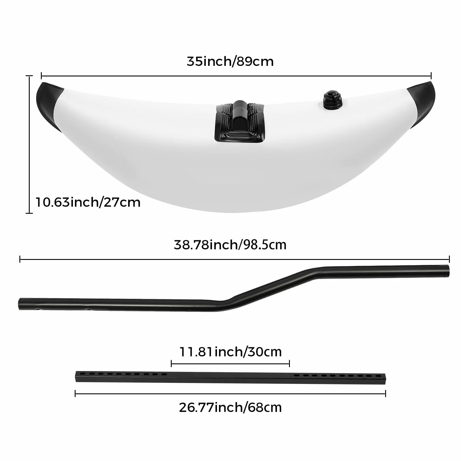 Stabilizzatore gonfiabile per kayak, lunghezza del braccio regolabile, per kayak, canoe, barche, paddle