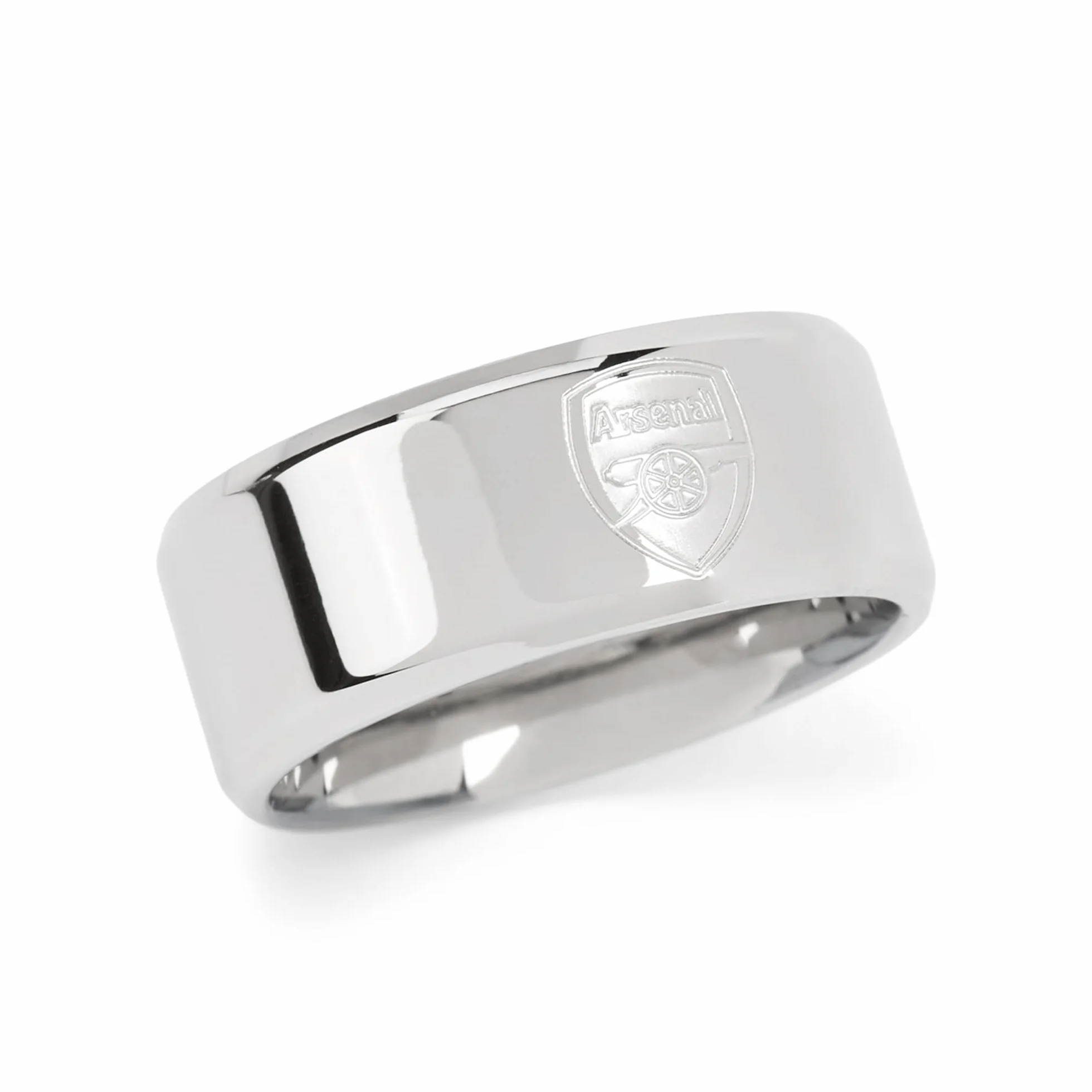 Official Licensed Stainless Steel Crest Band Ring - Mens/Unisex Football Fan Gift