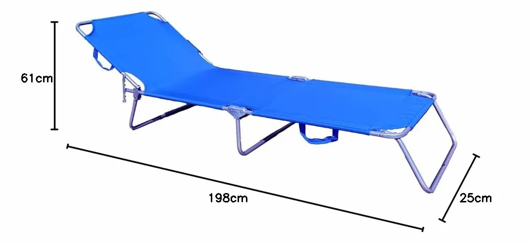 LETTINO POKER BLU SDRAIO BRANDINA MARE SPIAGGIA LAGO GIARDINO PISCINA CAMPEGGIO PIEGHEVOLE POCCO INGOMBRO FACILE TRASPORTO CON MANIGLIE