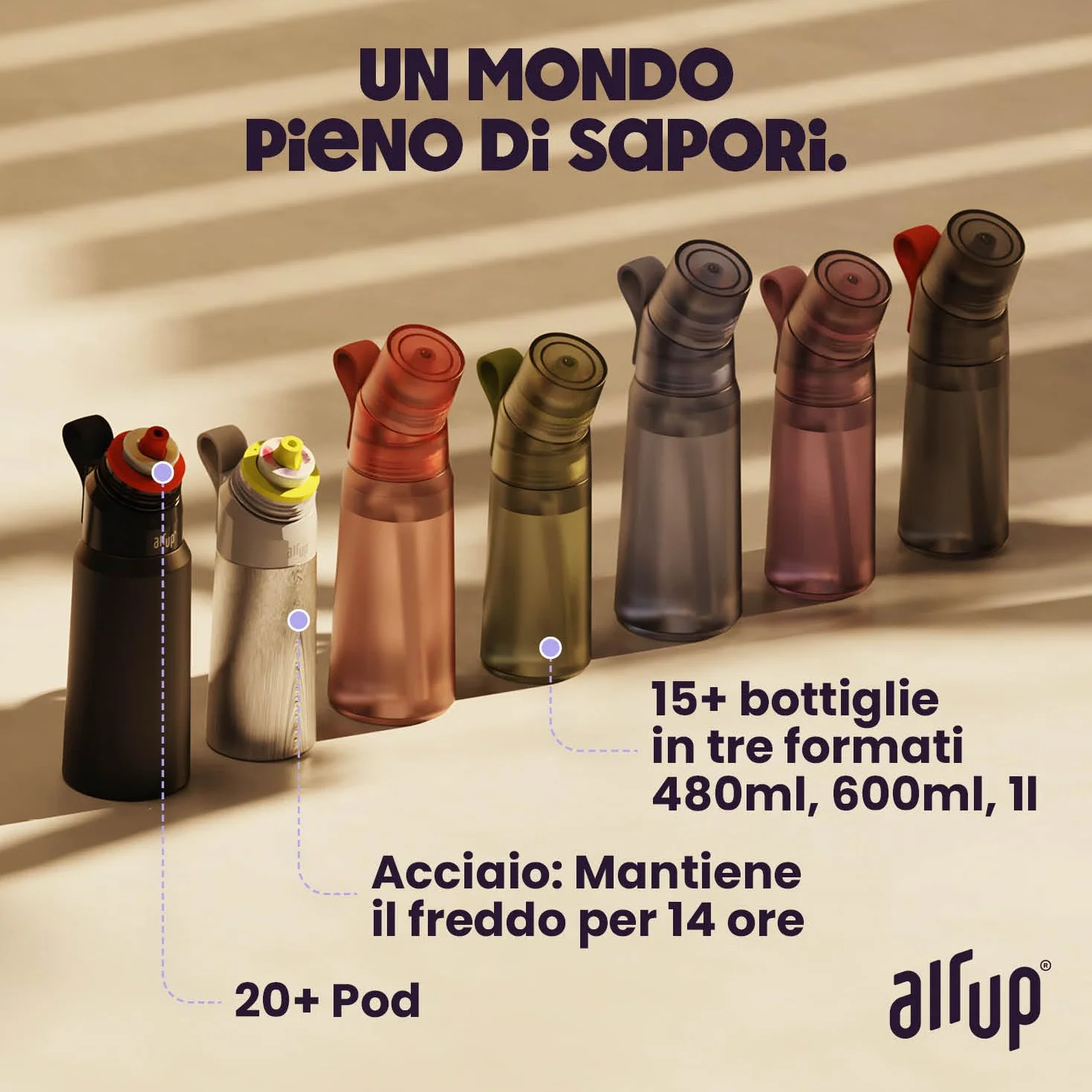air up® Flavour 5 Set degustazione Pod aromatizzati per 25 litri d'acqua senza zucchero