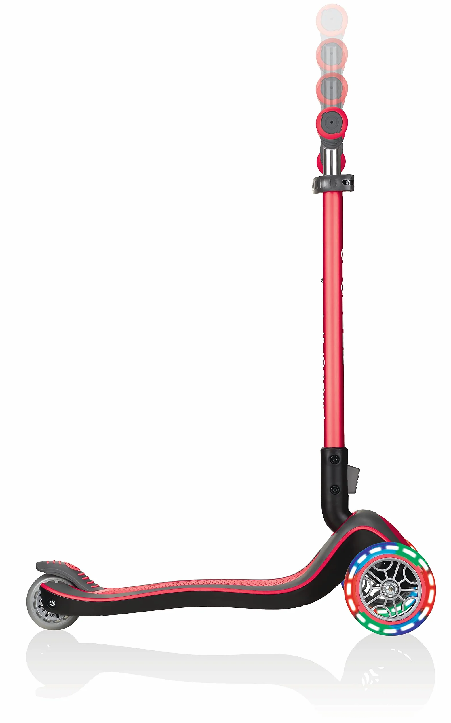 Globber Elite Deluxe Lights Light Up 3-Wheeled Complete Scooter - Ideal for Children 3+