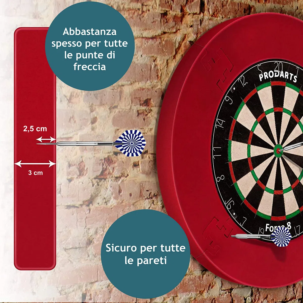 Anello di Protezione per Bersagli di Tutte Le Marche – Raccogli Freccette – Anello Nero – Bordo Stabile di Alta qualità – Protezione da Parete per Freccette Senza Montaggio Aggiuntivo – Professionale