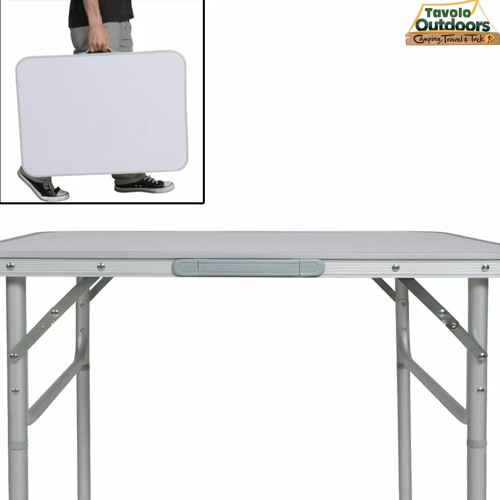 BAKAJI Tavolo Campeggio Pieghevole Alluminio 60x45x50 cm