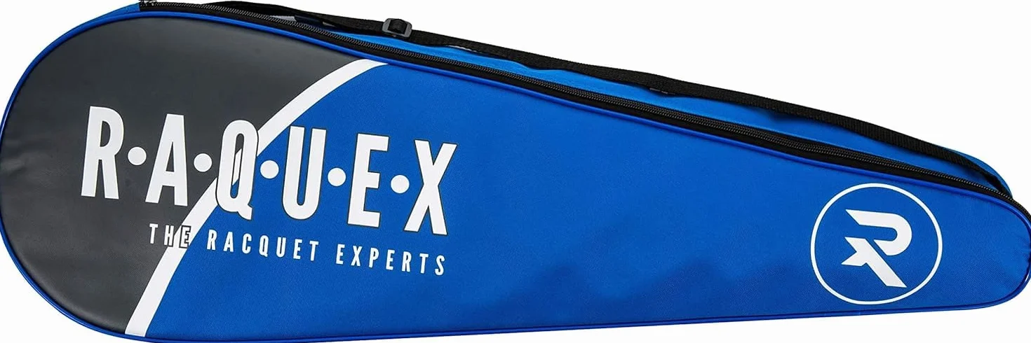Raquex Borsa tre racchette da badminton - Custodia per racchette da badminton o da squash, con tracolla regolabile - Borsa sportiva per racchette da uomo e da donna