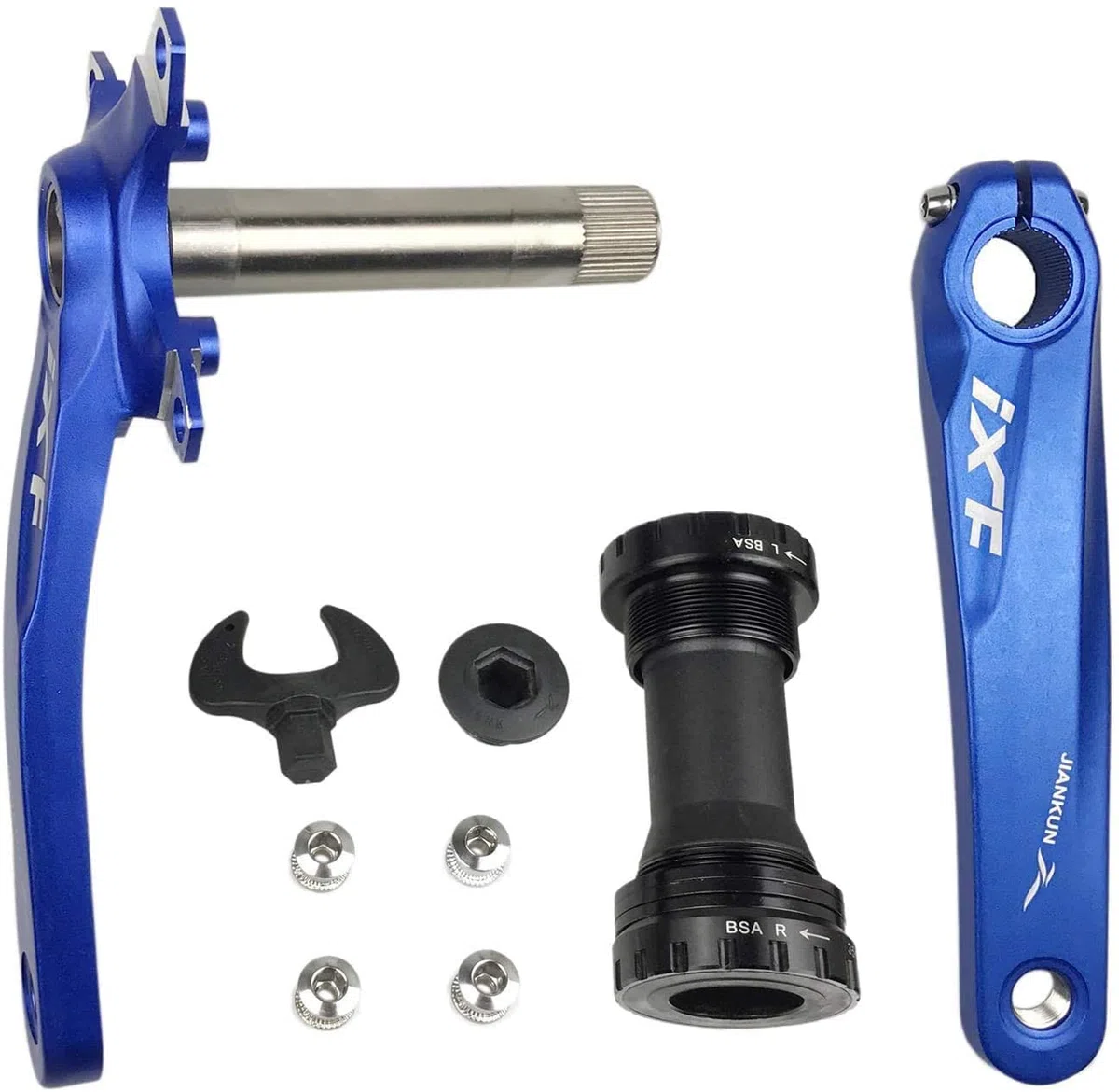 PLATTBK Pedivelle MTB Guarnitura 170mm Movimento Centrale Bicicletta 104 bcd Pedivella Bici Crankset