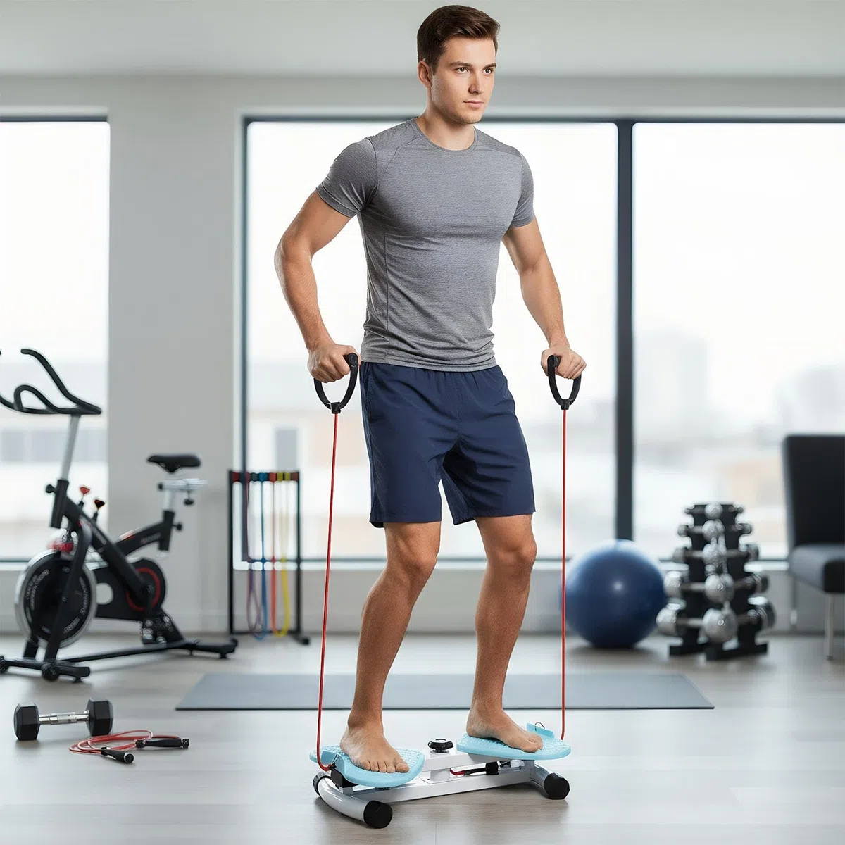 Macchina per la torsione della vita, disco rotante antiscivolo, strumento per il fitness senza rumore, piattaforma per esercizi di torsione liscia per addominali, allenamento in palestra, attrezzatura
