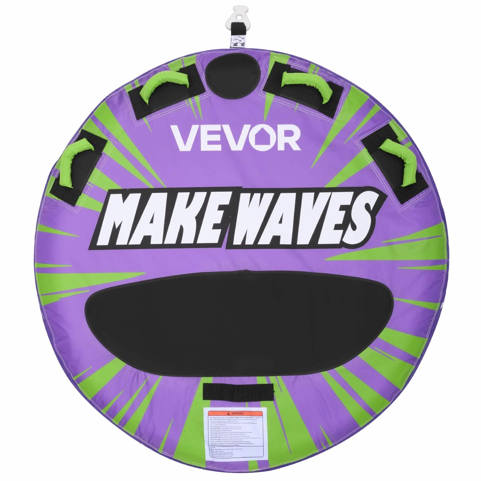 VEVOR Tubo Gonfiabile Trainabile per Barche, Copertura Resistente in Nylon, Gonfiabile per Sport Acquatici, Utilizzo Mare Lago Piscina, Unisex Adulto, Verde Viola