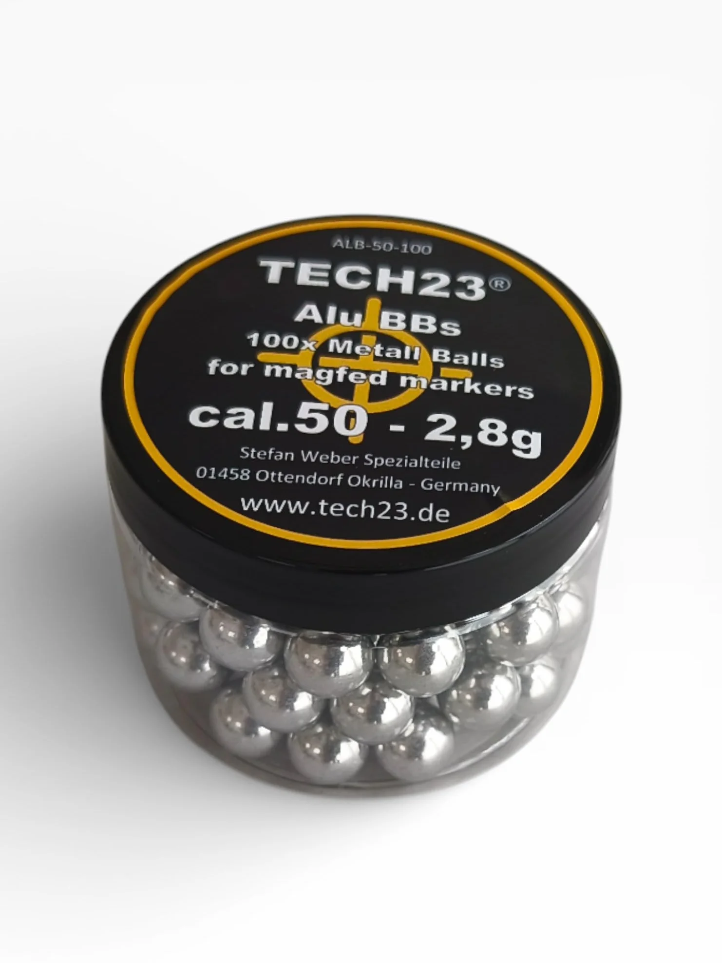 Palle in alluminio Cal.50 (12,5 mm) 100 pezzi BBS per marcatori CO2 e HPA