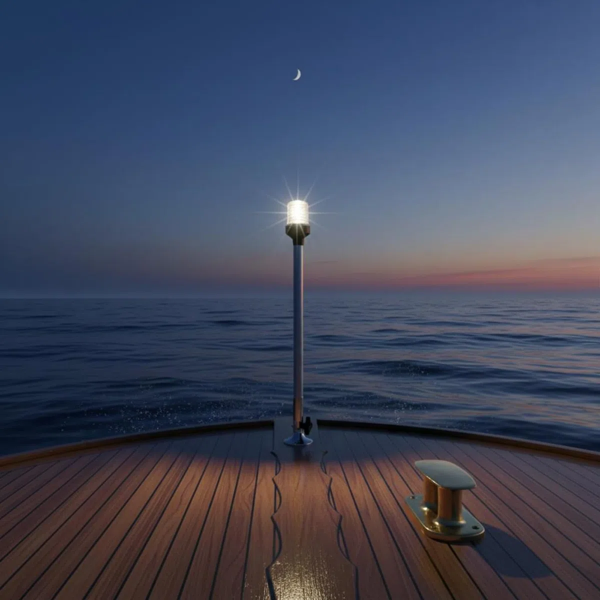 Luce di Navigazione a LED 12V Luce Laterale Nautica Lunga Durata Lampada di Bordo Marina per Armatori, 600 Mm, Base Regolabile In Acciaio Inossidabile
