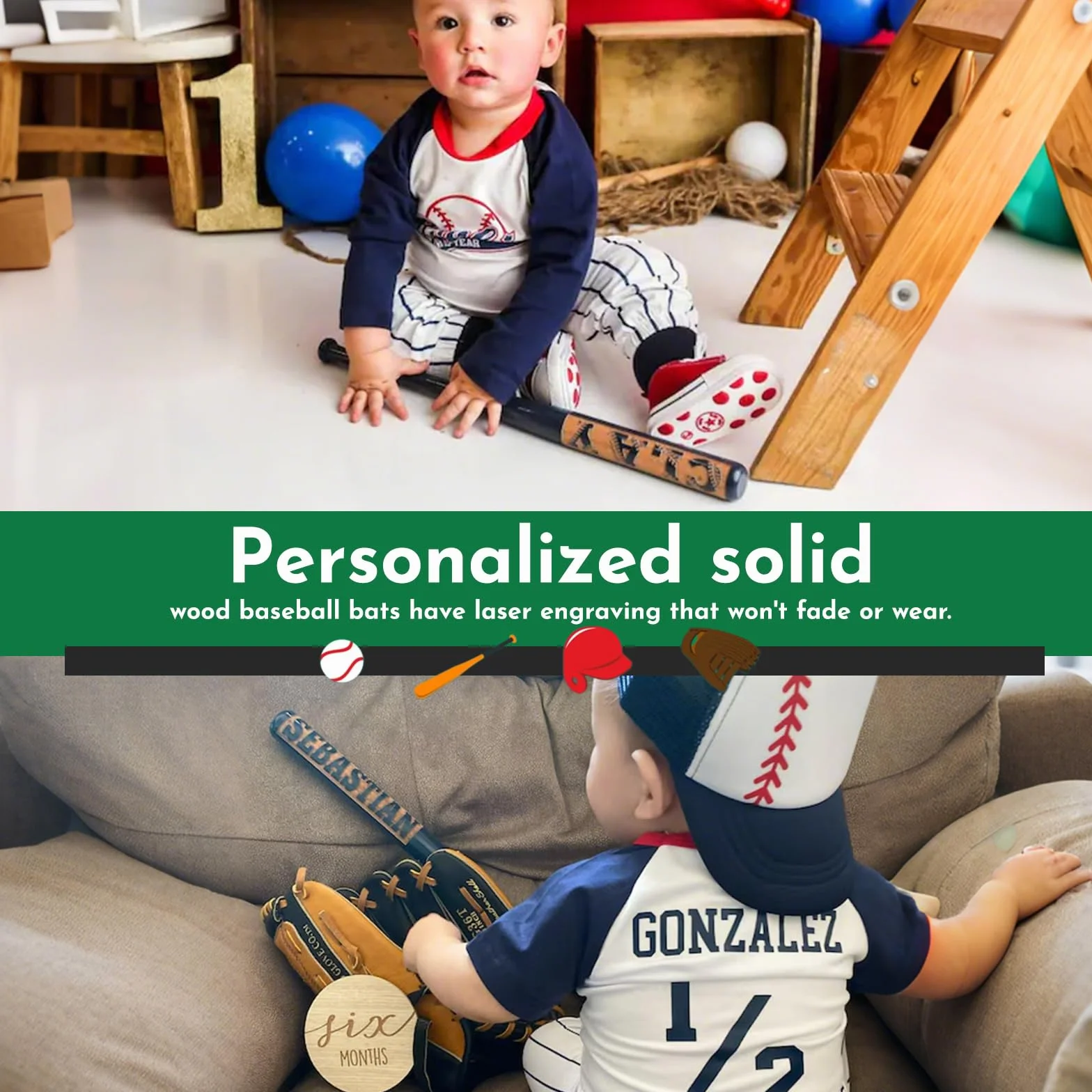 Mini mazza da baseball personalizzata, nome inciso personalizzato, racchetta in legno da 18 pollici, regalo per porta anelli, allenatore, giocatore, squadra softball, Little League, testimoni