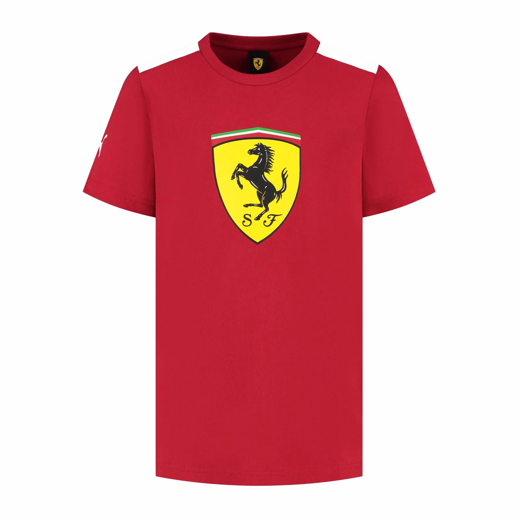 PUMA Scuderia Ferrari F1 Maglietta Bambino Grande Logo Scudetto