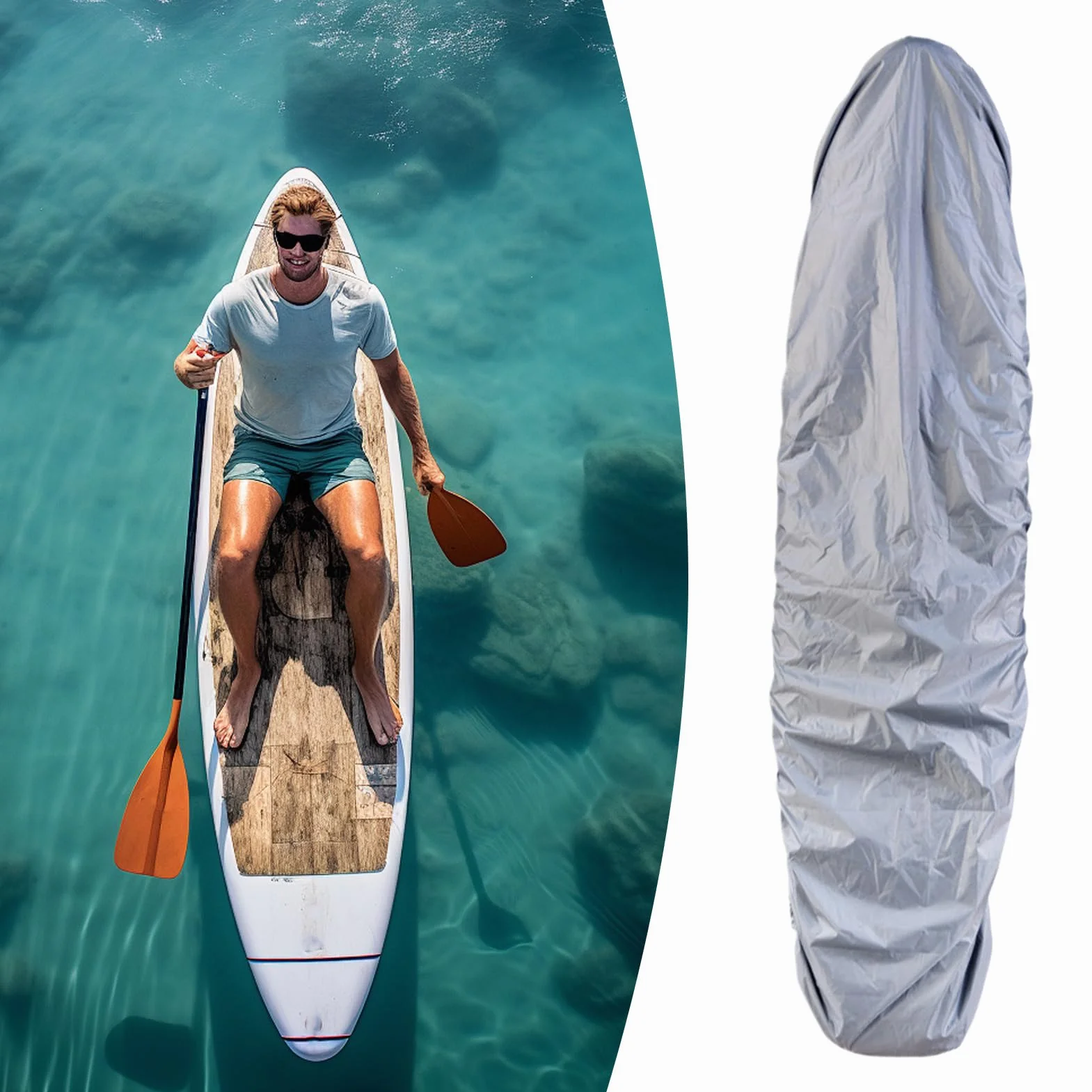 Copertura Impermeabile per Kayak - Protezione Antiscivolo per Deposito Esterno e Tavole da Surf