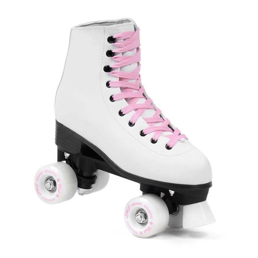 Pattini classici da donna con cuscinetti a sfera ABEC7, colore bianco/rosa, turchese, per ragazze e bambine, taglia 35, 36, 37, 38, 39, 40, 41 (40)
