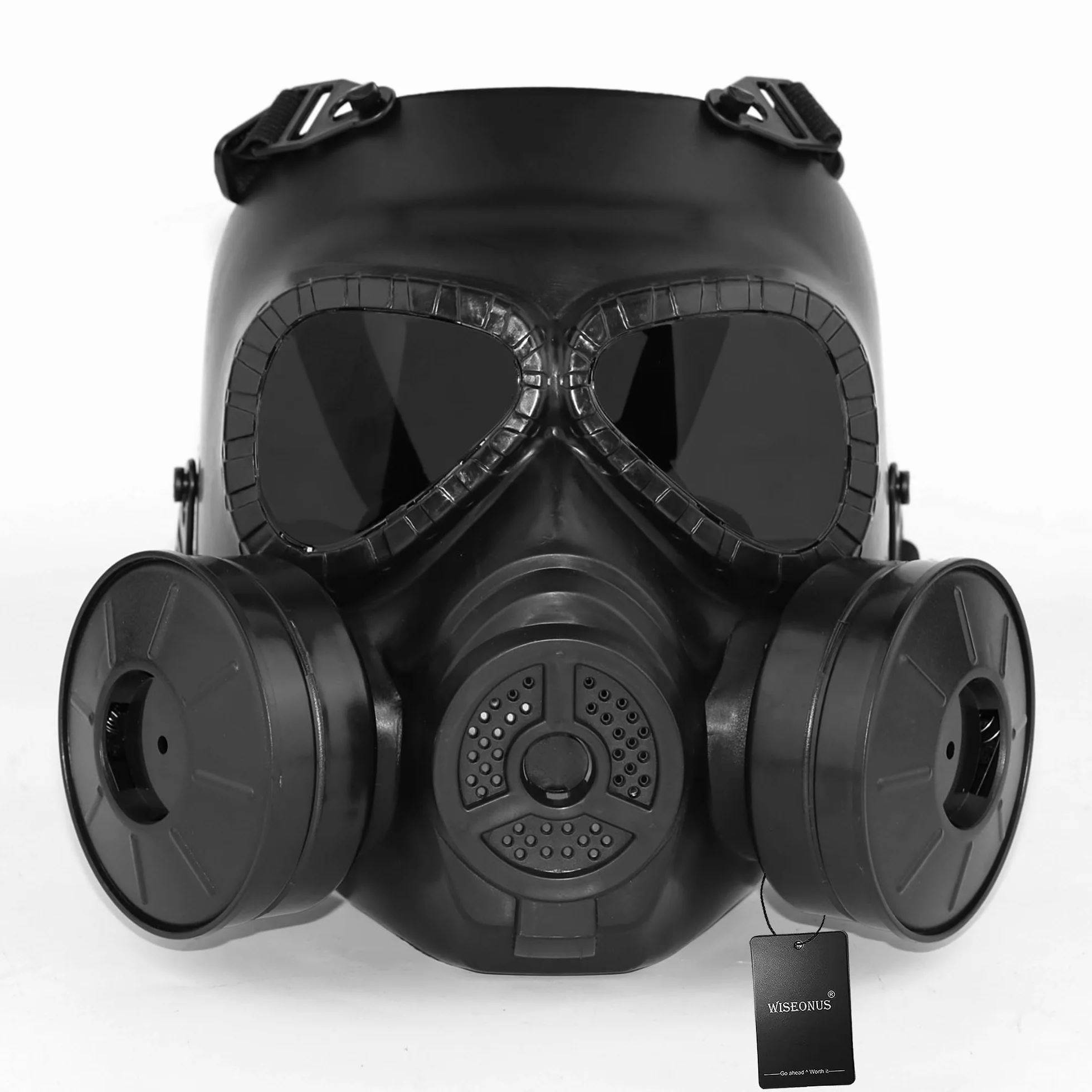 Maschera Softair Tattico Anti Fog con Doppio Turbo Giochi CS Protection Gear