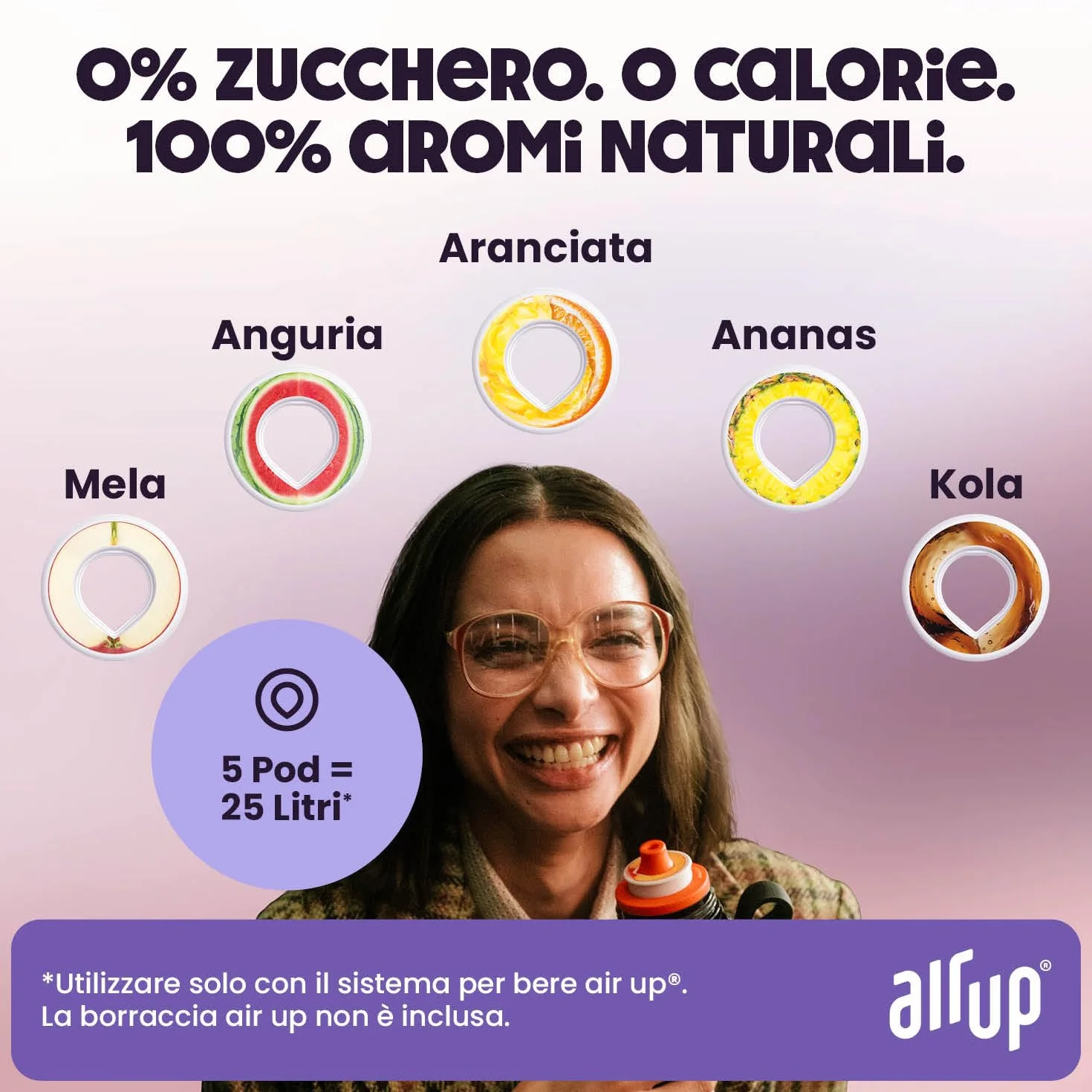 air up® Flavour 5 Set degustazione Pod aromatizzati per 25 litri d'acqua senza zucchero