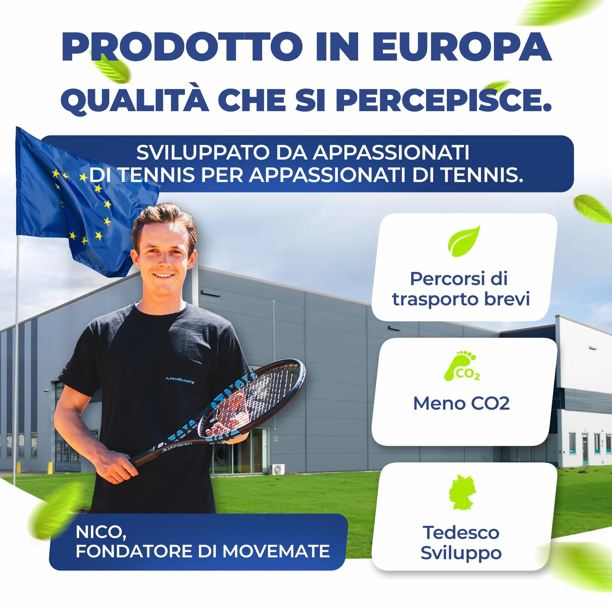 MOVEMATE Dispositivo di Allenamento Tennis/Padel con Pallina Wilson®