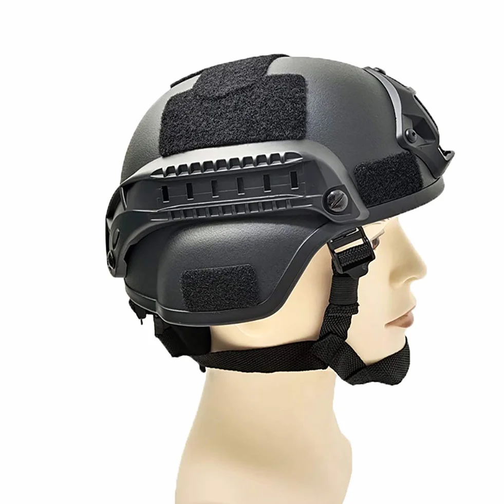 Elmetto Tattico Casco Militare Regolabile con Montaggio NVG per Airsoft Paintball