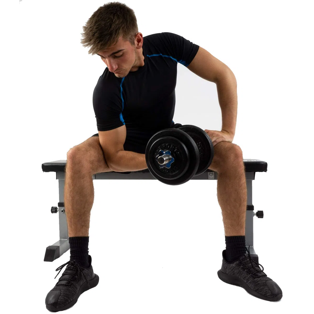 ScSPORTS - Pesi per bilanciere in ghisa, 4 x 5 kg, Diametro Foro 30 mm