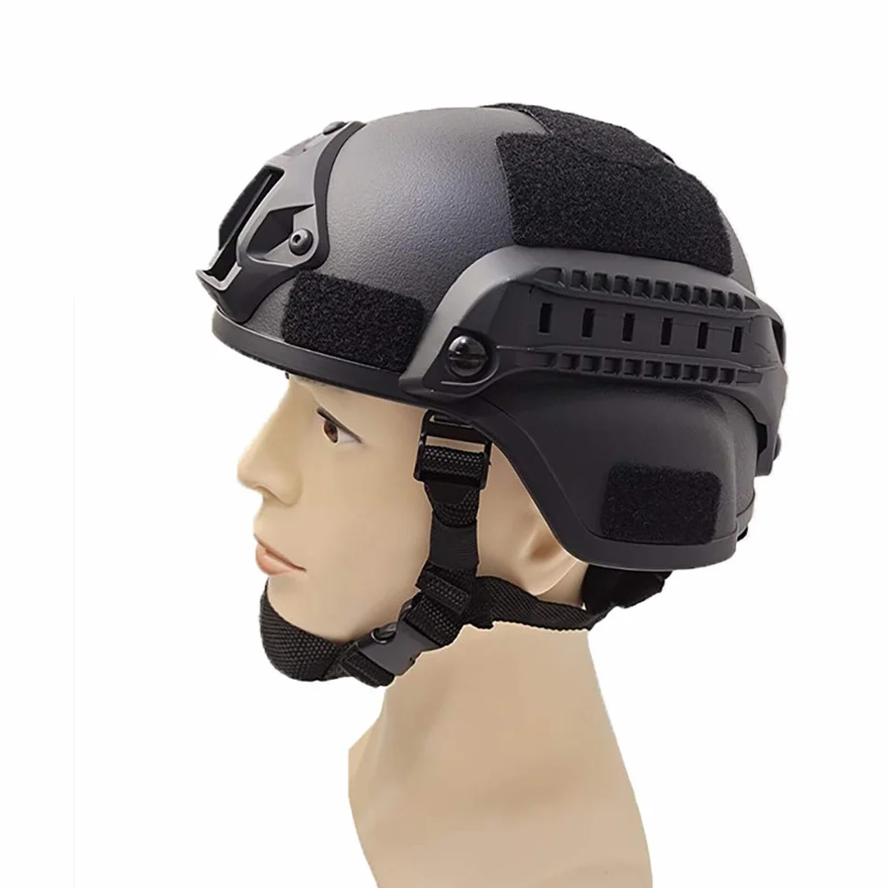 Elmetto Tattico Casco Militare Regolabile con Montaggio NVG per Airsoft Paintball