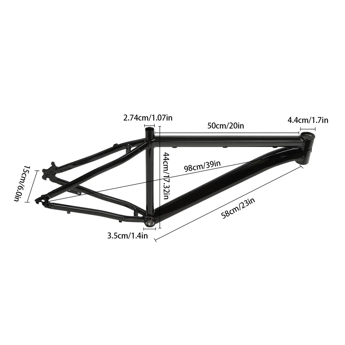 Telaio bicicletta per mountain bike, telaio in lega di alluminio per mountain bike da 26 pollici, telaio fino a 80-120 kg, telaio per bicicletta MTB