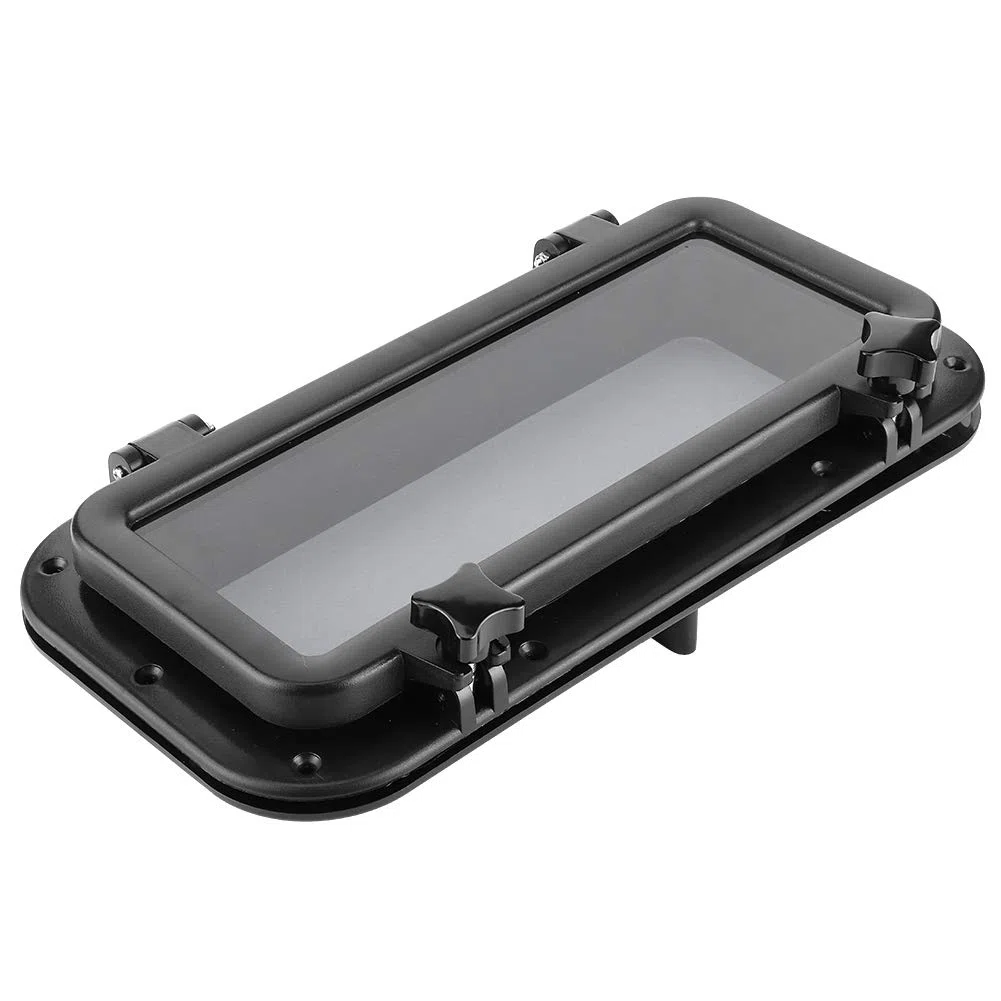 Oblò Rettangolare Apribile 4mm in Vetro Temperato - Finestra 400x200mm Resistente ai Raggi Ultravioletti per Yacht e Barca