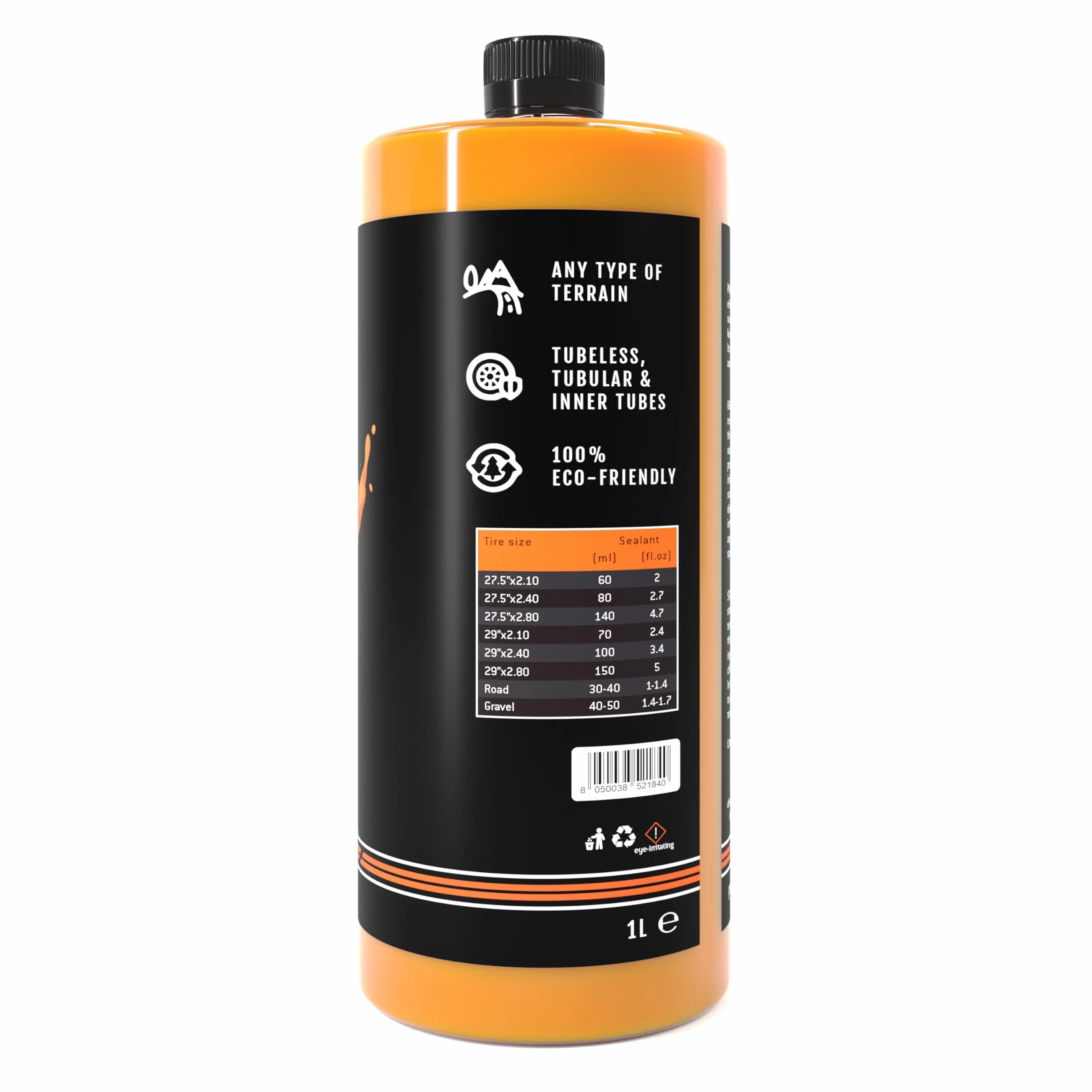 PMP Orange Latex Sigillante Antiforatura per Coperture Tubeless MTB e Strada