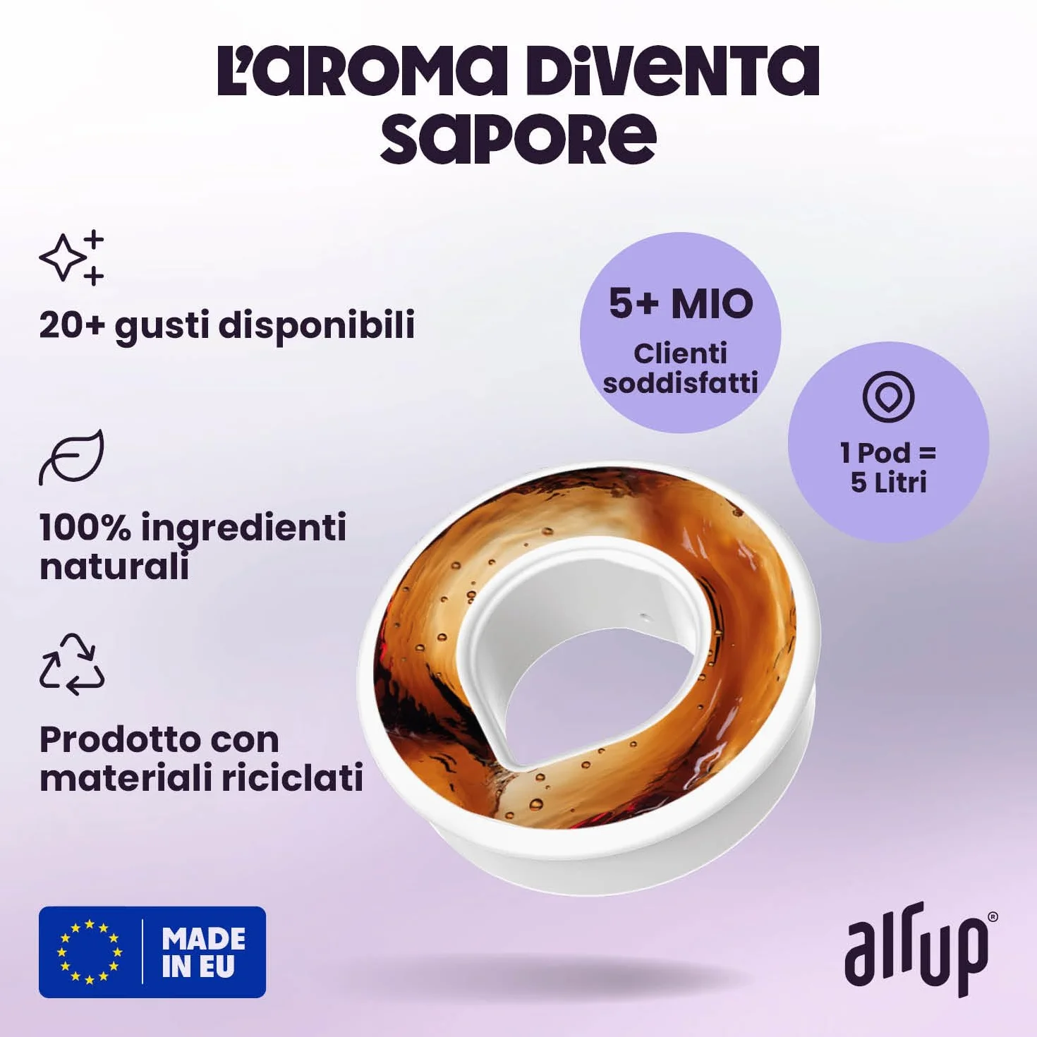 air up® Flavour 5 Set degustazione Pod aromatizzati per 25 litri d'acqua senza zucchero