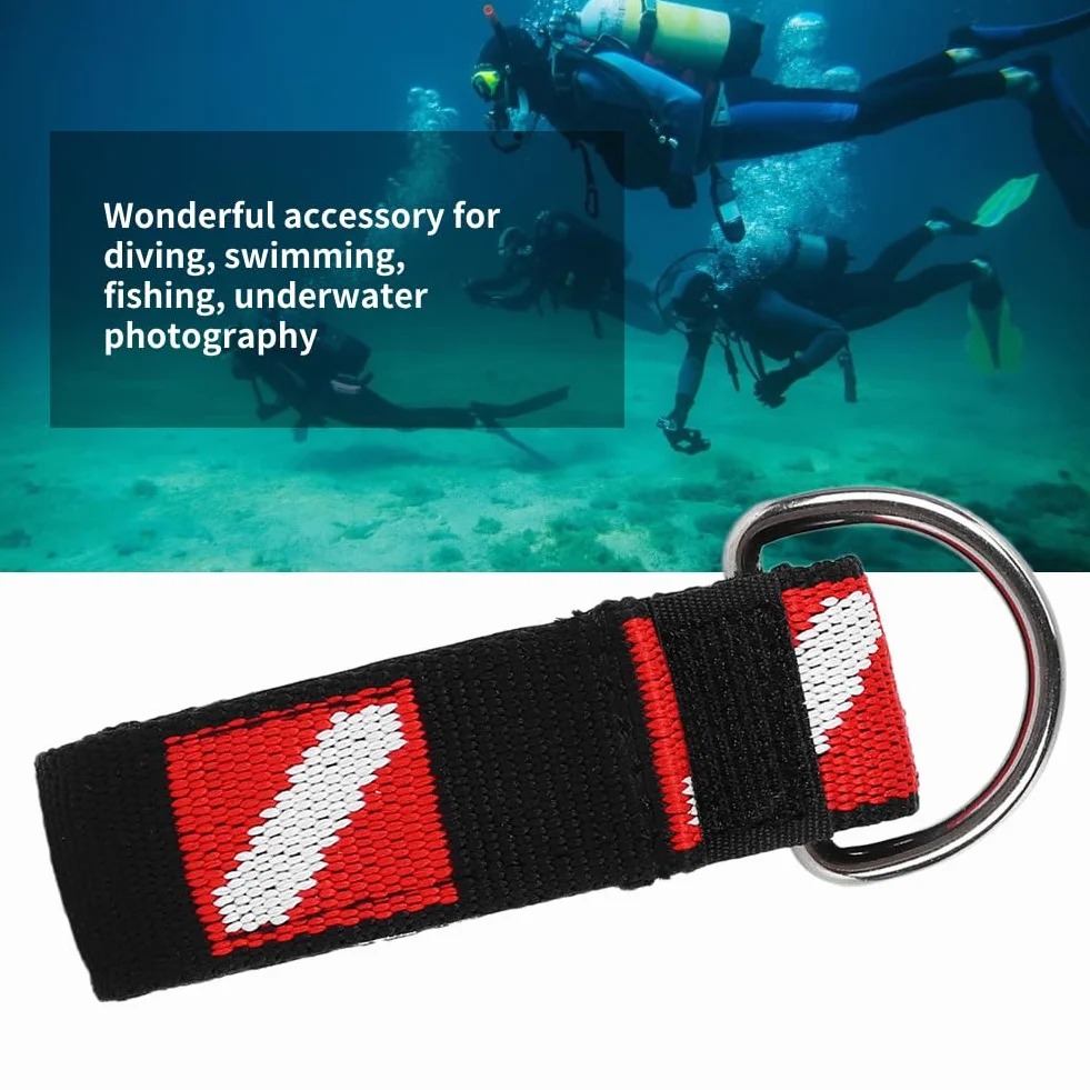 Cinturino da Polso per Immersione Subacquea, Cordino Universale con Clip a Forma di D, Attrezzatura per Sport Acquatici