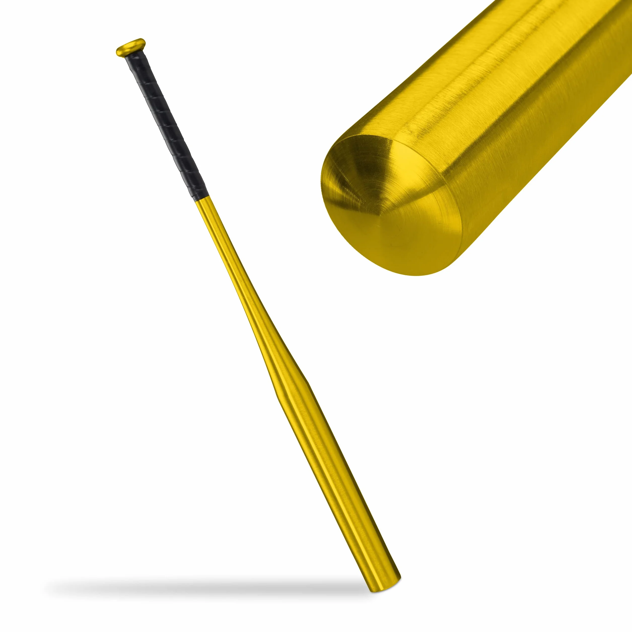 Relaxdays Mazza da Baseball in Alluminio 86 cm 34 Pollici Manico Antiscivolo Dorato