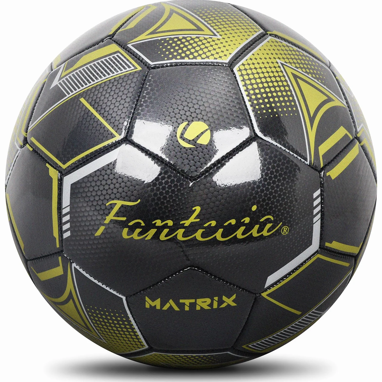 Pallone da Calcio in Pelle Misura 5 con Pompa, Pallone da Calcio per Allenamento Indoor e Outdoor