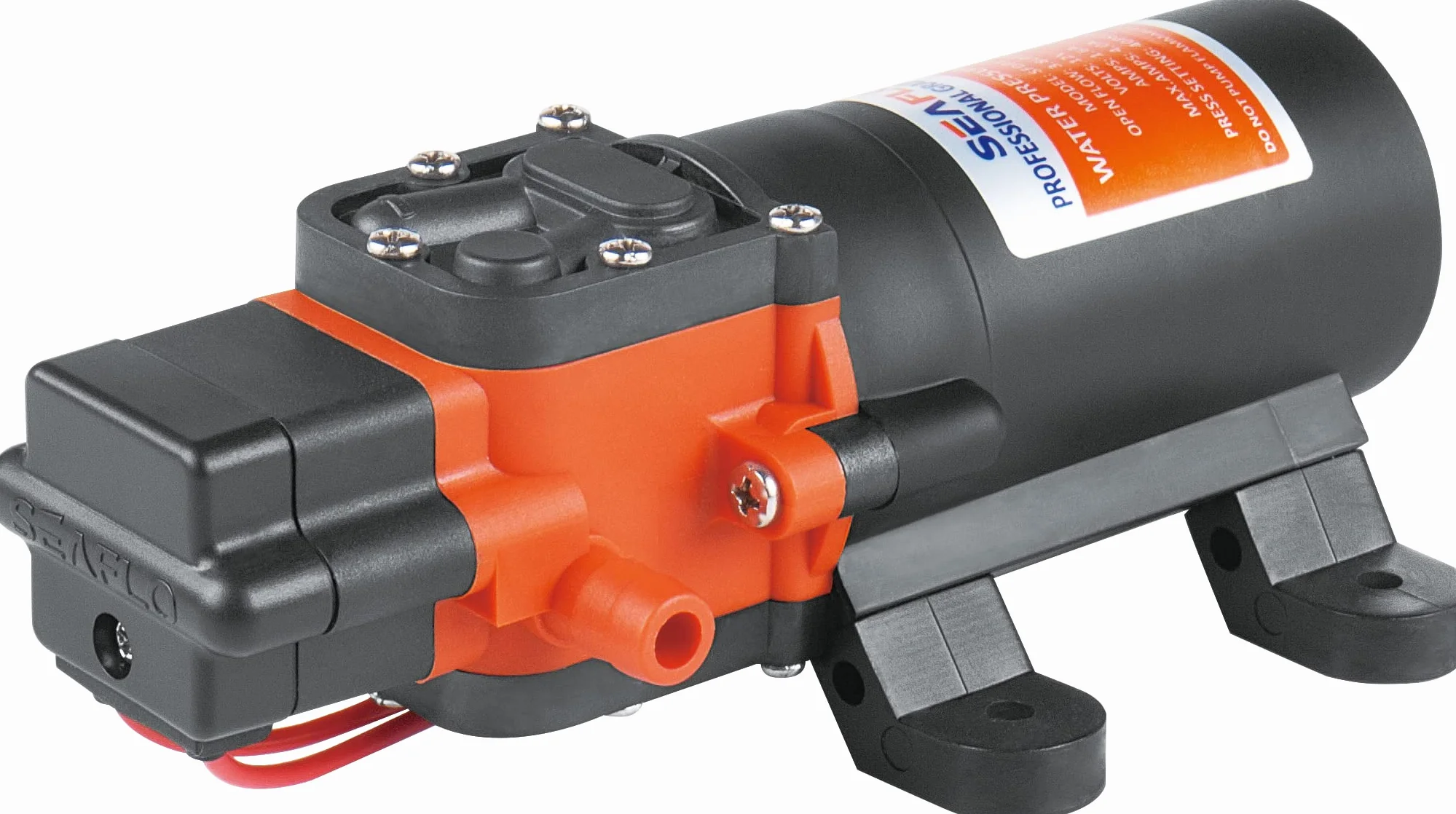 LIGHTEU®, Seaflo DC 12V 4,3LPM 2,4 bar 21S Pompa a membrana autoadescante per acqua su richiesta per camper, yacht, giardino, camper