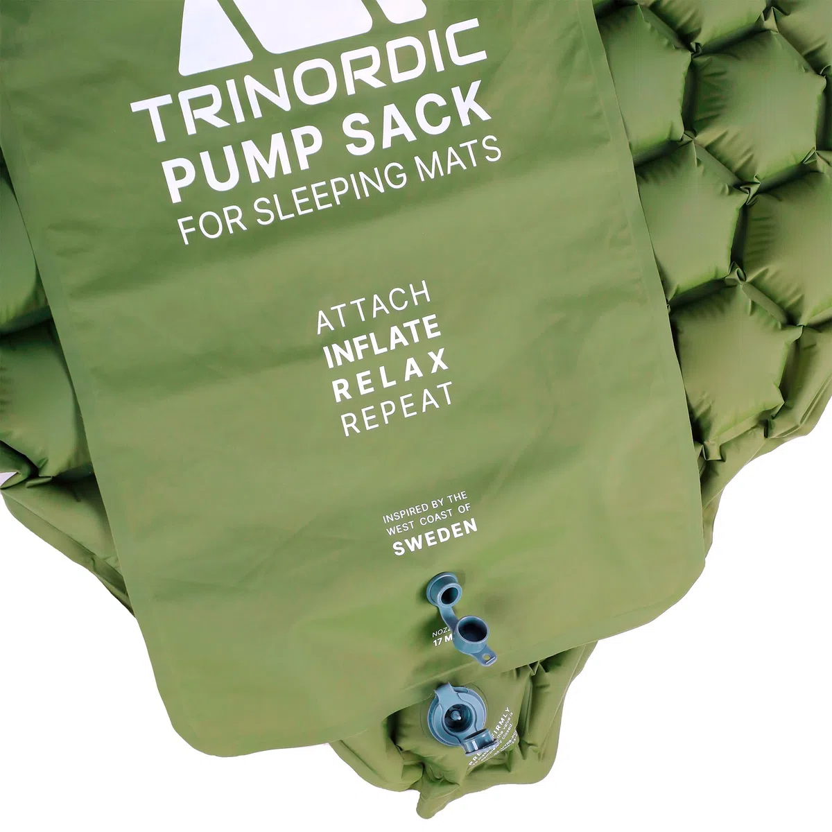 Trinordic - Pompa a sacco solo per materassini da campeggio gonfiabili Trinordic, ugello da 17 mm