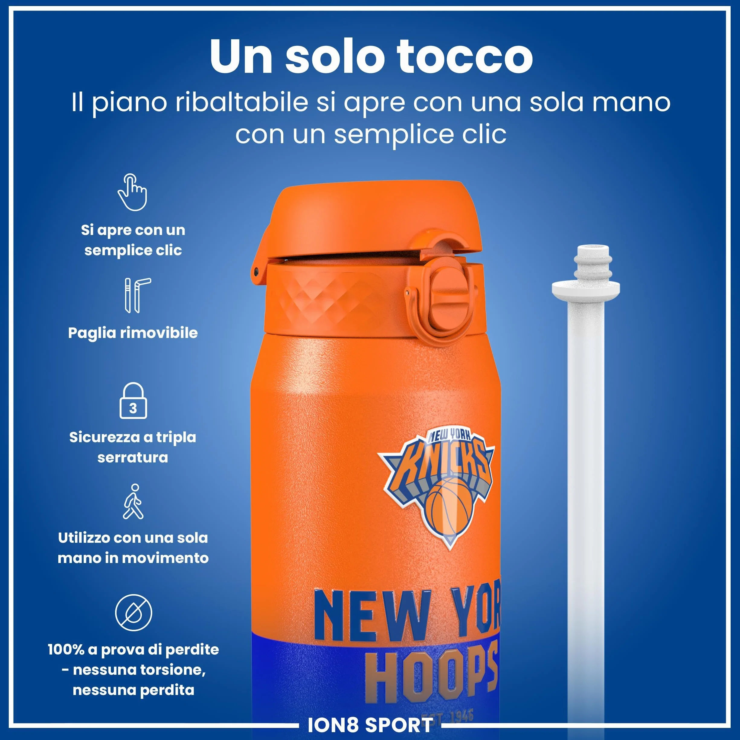 NBA Borraccia a Prova di Perdite Facile da Aprire