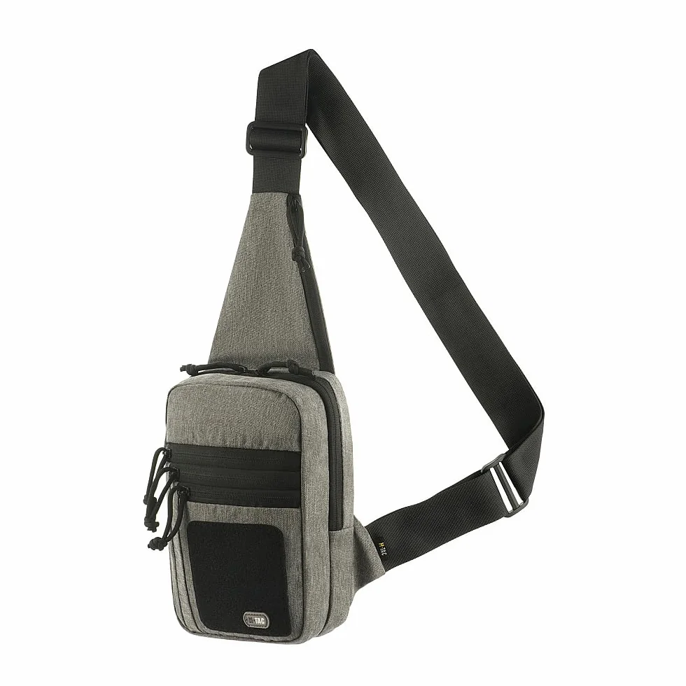 M-Tac EDC Fondina per pistola borsa a tracolla nera 5 scomparti universale