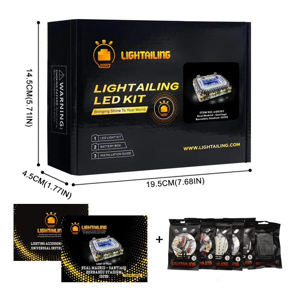 Lightailing Set di Luci Compatibile con Lego 10299 Creator Stadio del Real Madrid Santiago Bernabéu Modello da Costruire - NON Incluso nel Modello