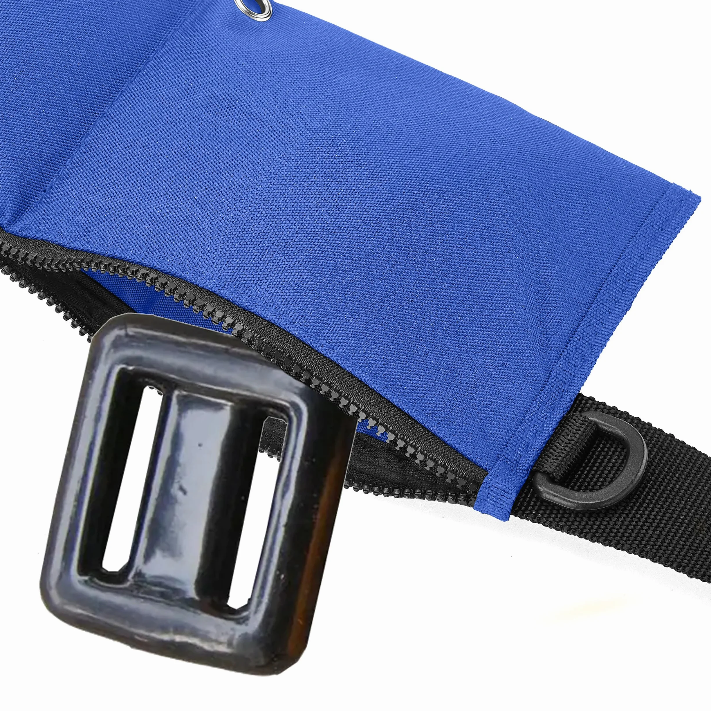 Cintura pesi subacquei 4 tasche cerniera fibbia rilascio vita 76,2-127 cm