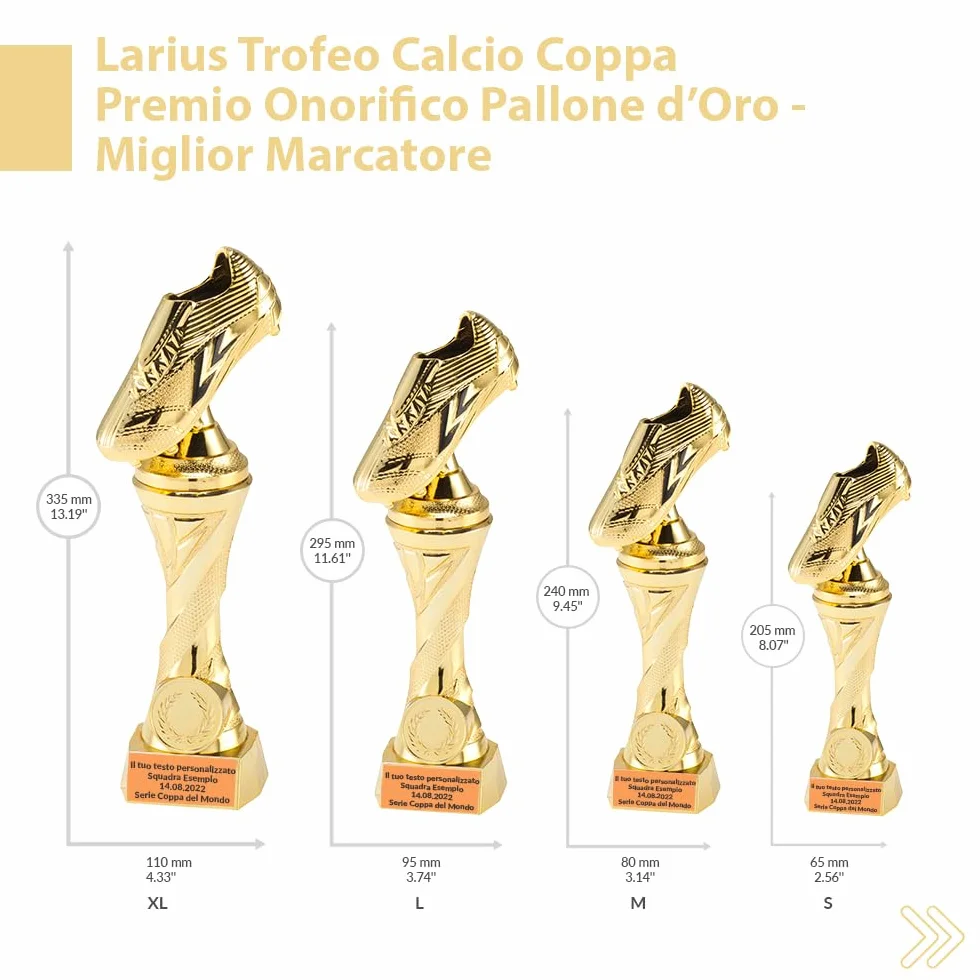 Larius Scarpa Dorata Coppa d'Onore Calcio Capocannoniere