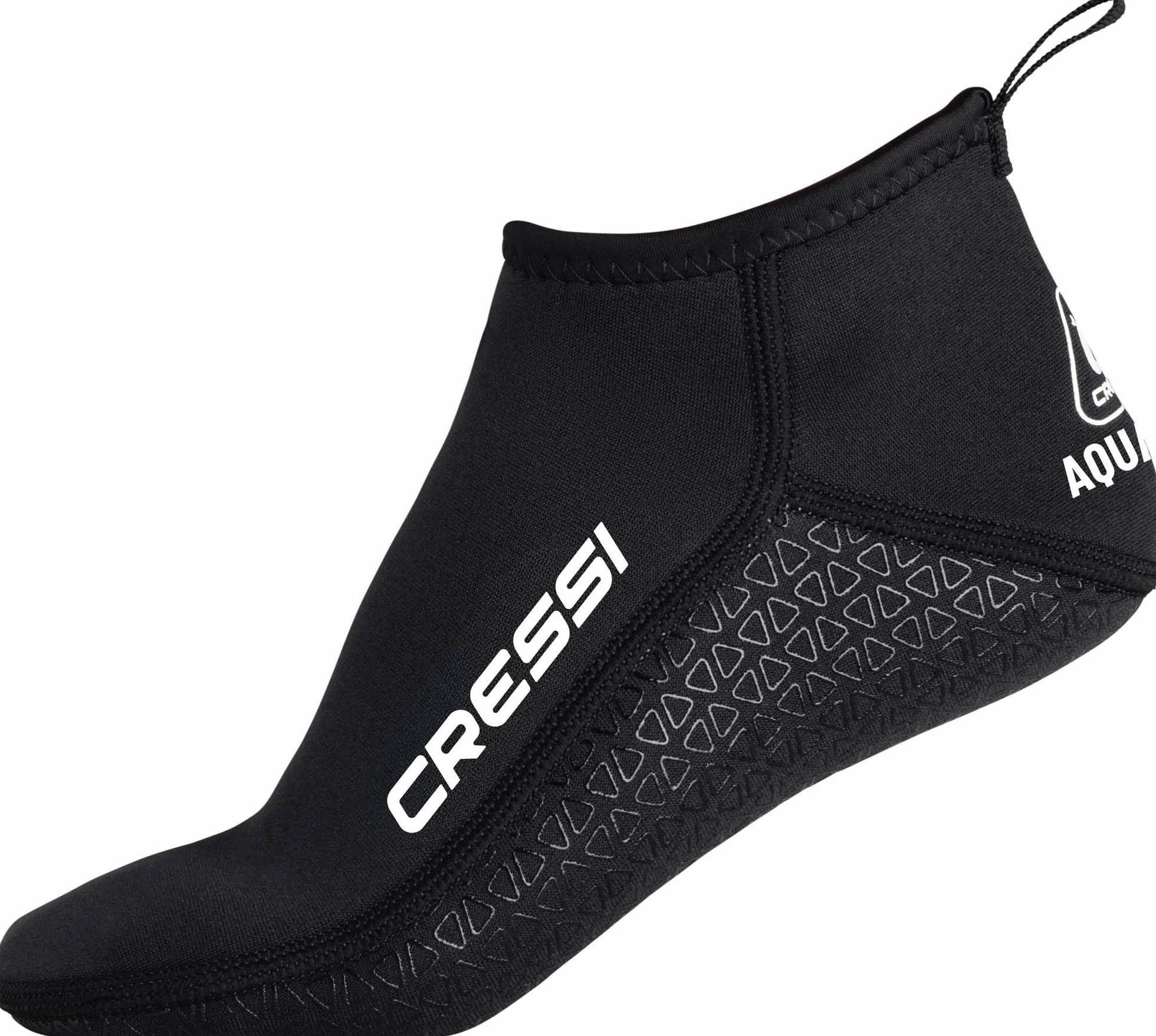 CRESSI Aqua Grip Neoprene Socks 3mm - Calzari Corti Unisex in Neoprene Doppia Fodera Nero 3mm con Suola Antiscivolo, Ideali per Attività Acquatiche e di Superficie