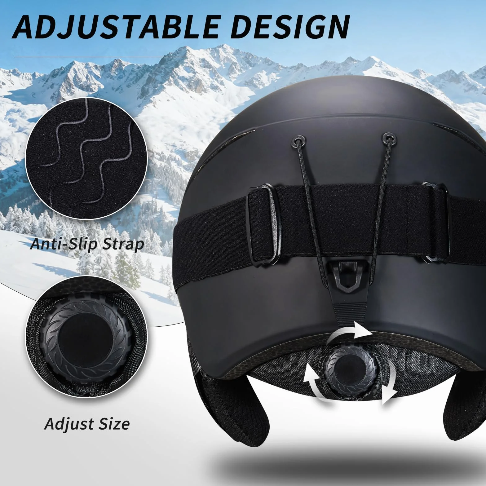 Casco da Sci con Occhiali da Sci Passamontagna Casco Sci per Uomo Donna con Cuscinetti Auricolari Rimovibili Ventilazione UV Ski Helmet per Ski