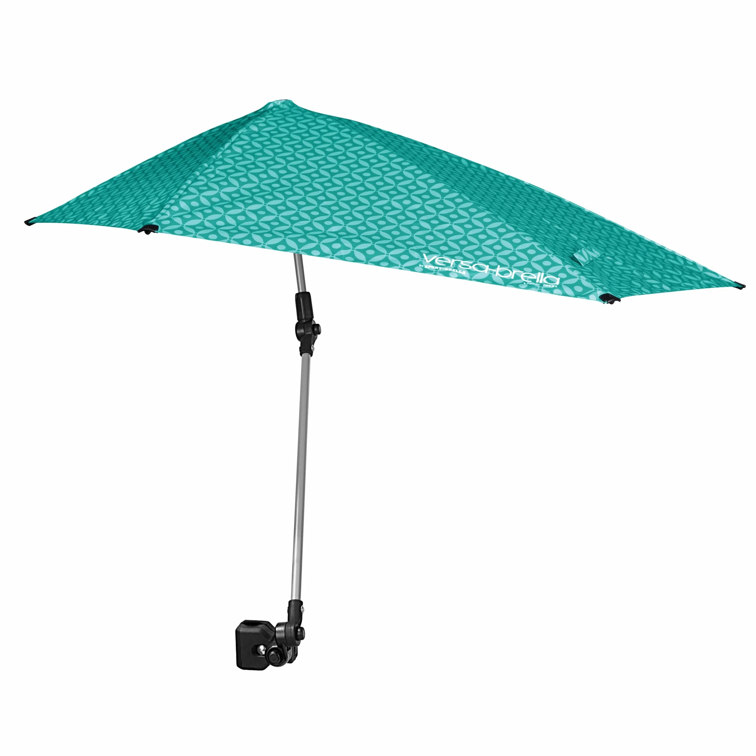 Sport-Brella Versa-Brella Ombrello - Riflette Calore e Garantisce Protezione Solare UPF 50+, Clip di Fissaggio a Quasi Qualsiasi Superficie, Monta su Sedie, Tribune, Borse da Golf e Altro