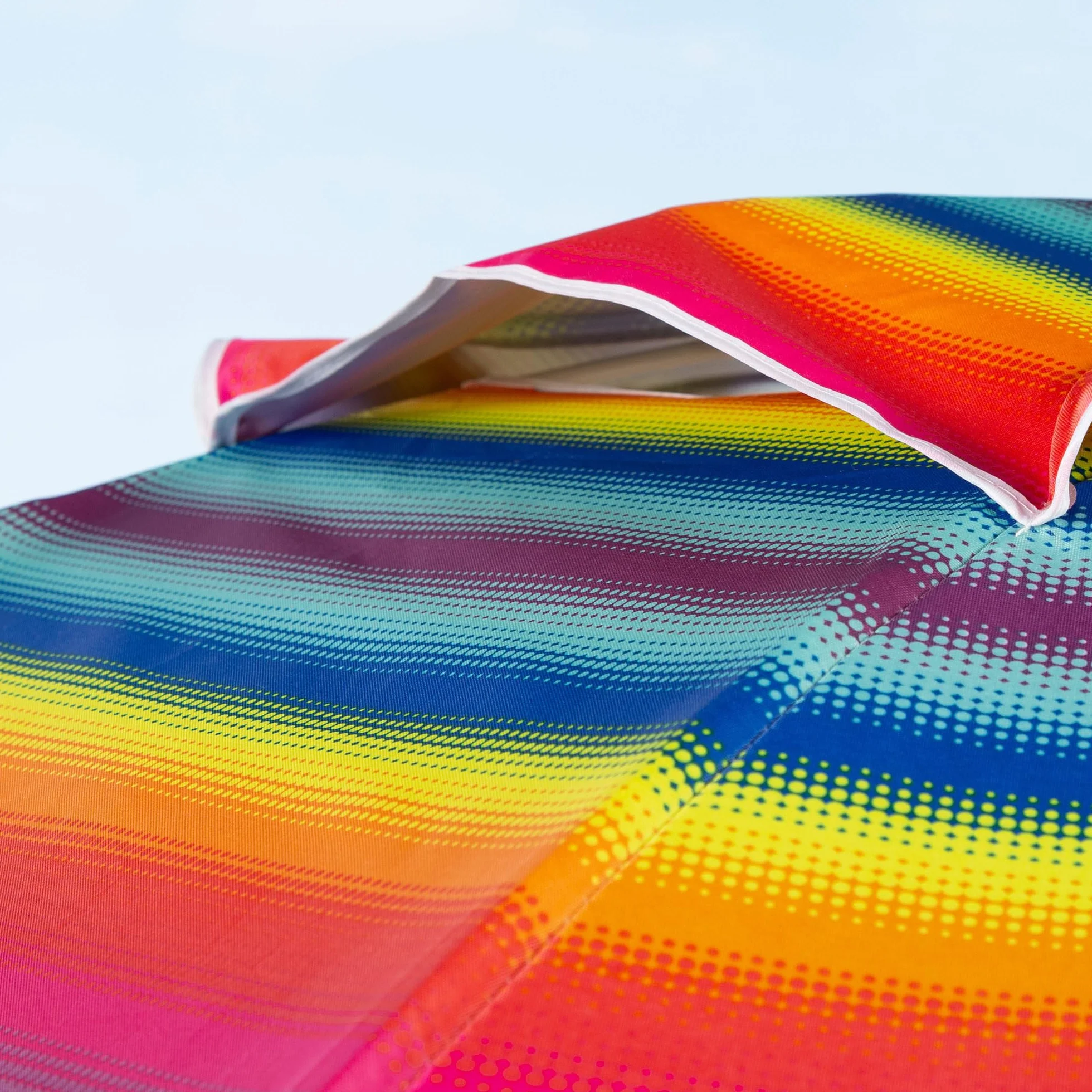 AKTIVE Ombrellone da spiaggia, 220 cm, antivento, tetto ventilato, palo da 28-32 mm, protezione UV 50, borsa portaoggetti inclusa, spiaggia