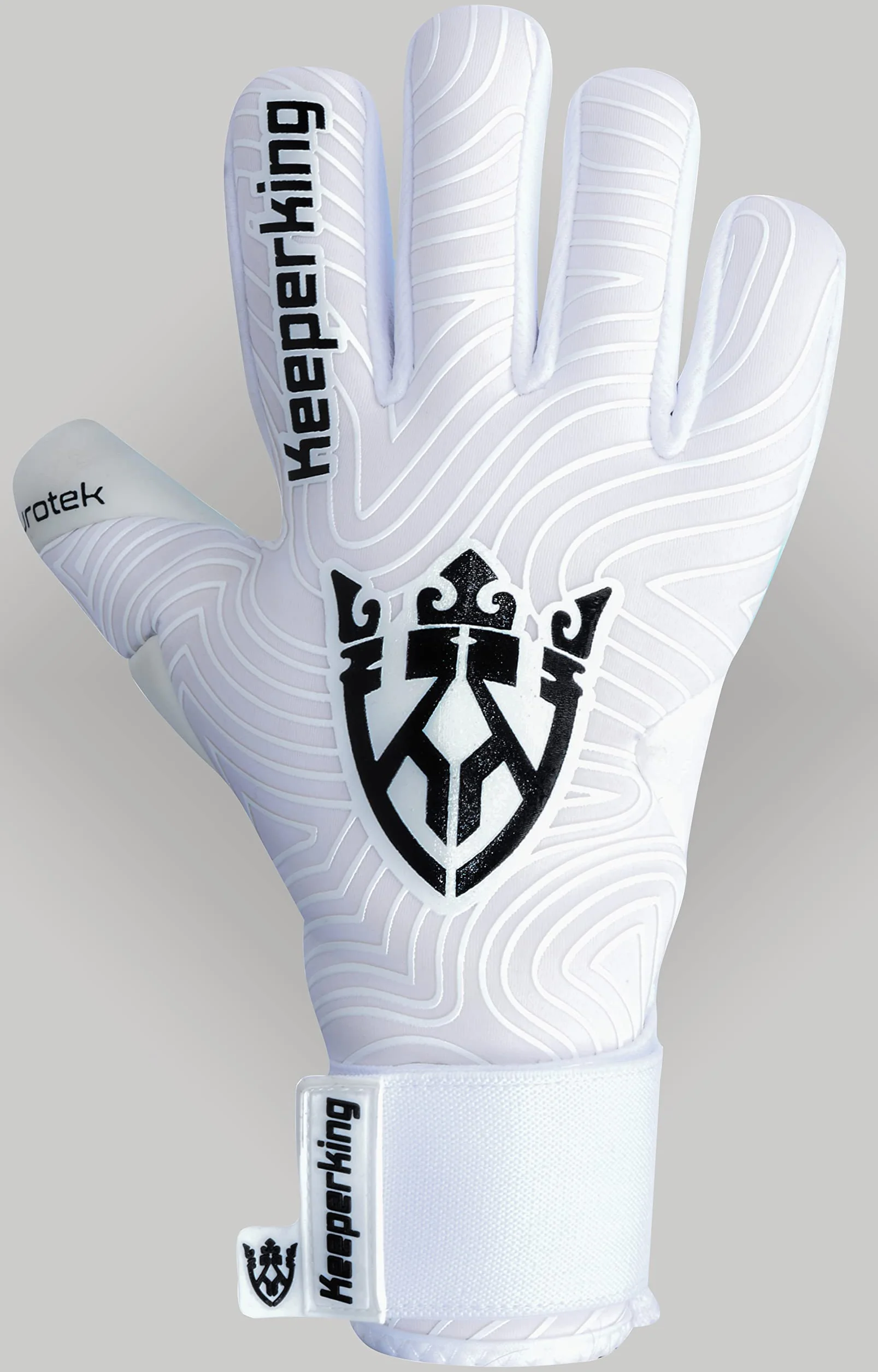 Keeperking Guanti da portiere adulti calcio cuciture interne impugnatura professionale 4 mm
