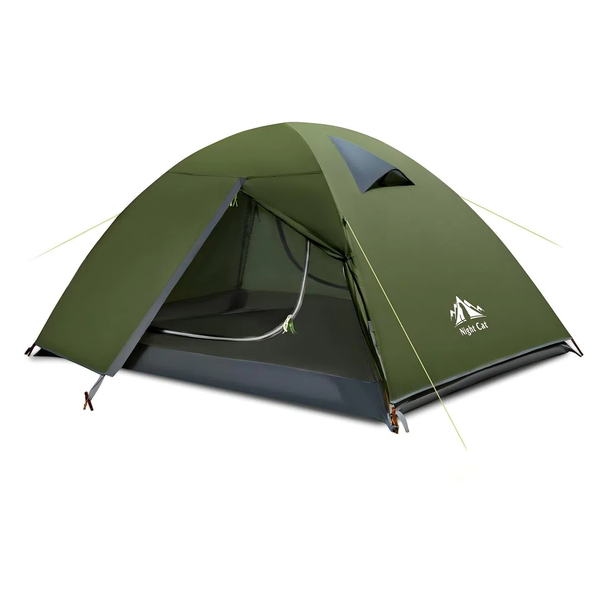 Night Cat Tenda da Campeggio per 2 Posti: Tenda Impermeabile Leggera Montaggio Rapido per Trekking Escursioni