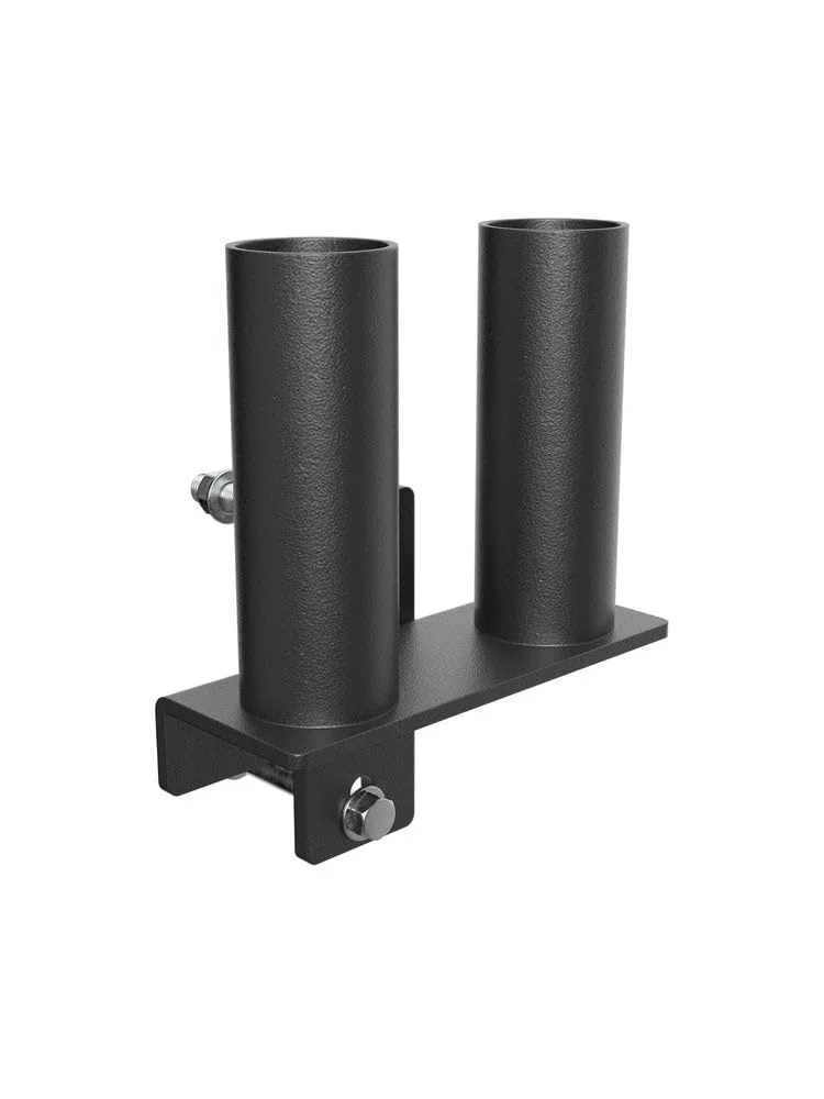 ATLETICA R8 Double Bar Holder | Compatto e salvaspazio | Per la conservazione verticale di due aste da 50 mm all'interno o all'esterno sul rack R8 | verniciato a polvere