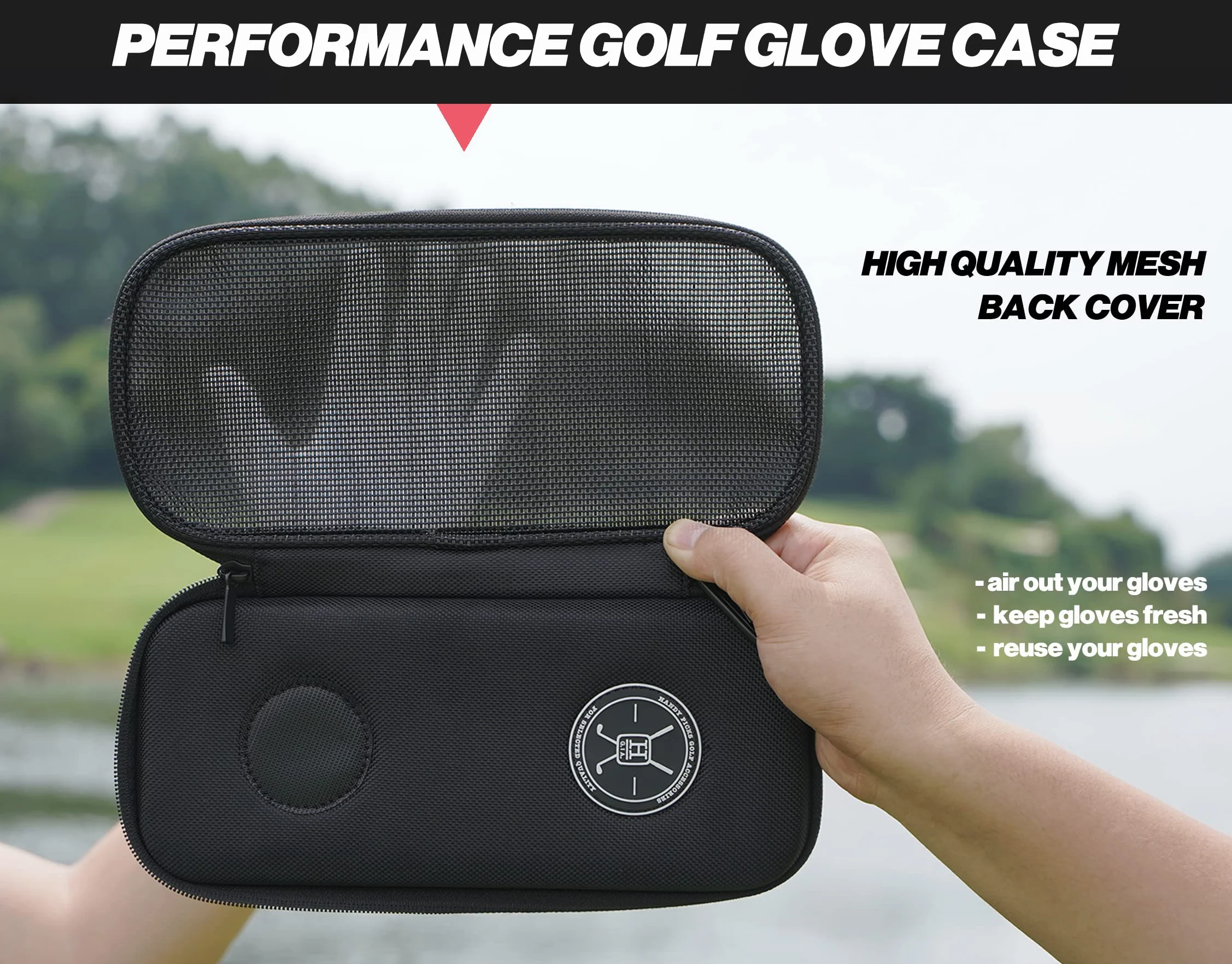 Handy Picks Custodia per Guanti da Golf ad Alte Prestazioni, Protegge e Mantiene i Guanti da Golf Puliti e Asciutti, Aria che Scorre Attraverso la Copertura Posteriore