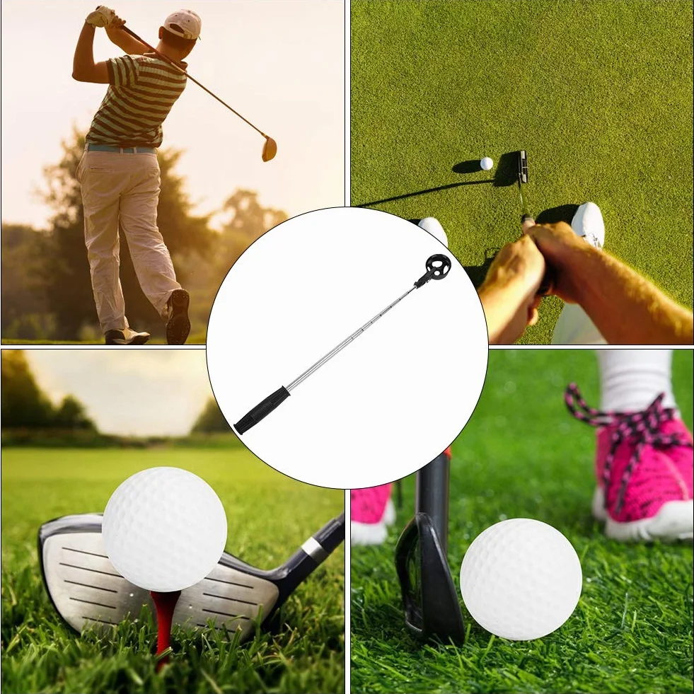 POENVFPO Raccoglitore di Palline da Golf, Raccoglitore di Palline da Golf Telescopico Portatile con Accessori per Strumenti da Golfista con Bloccaggio Automatico