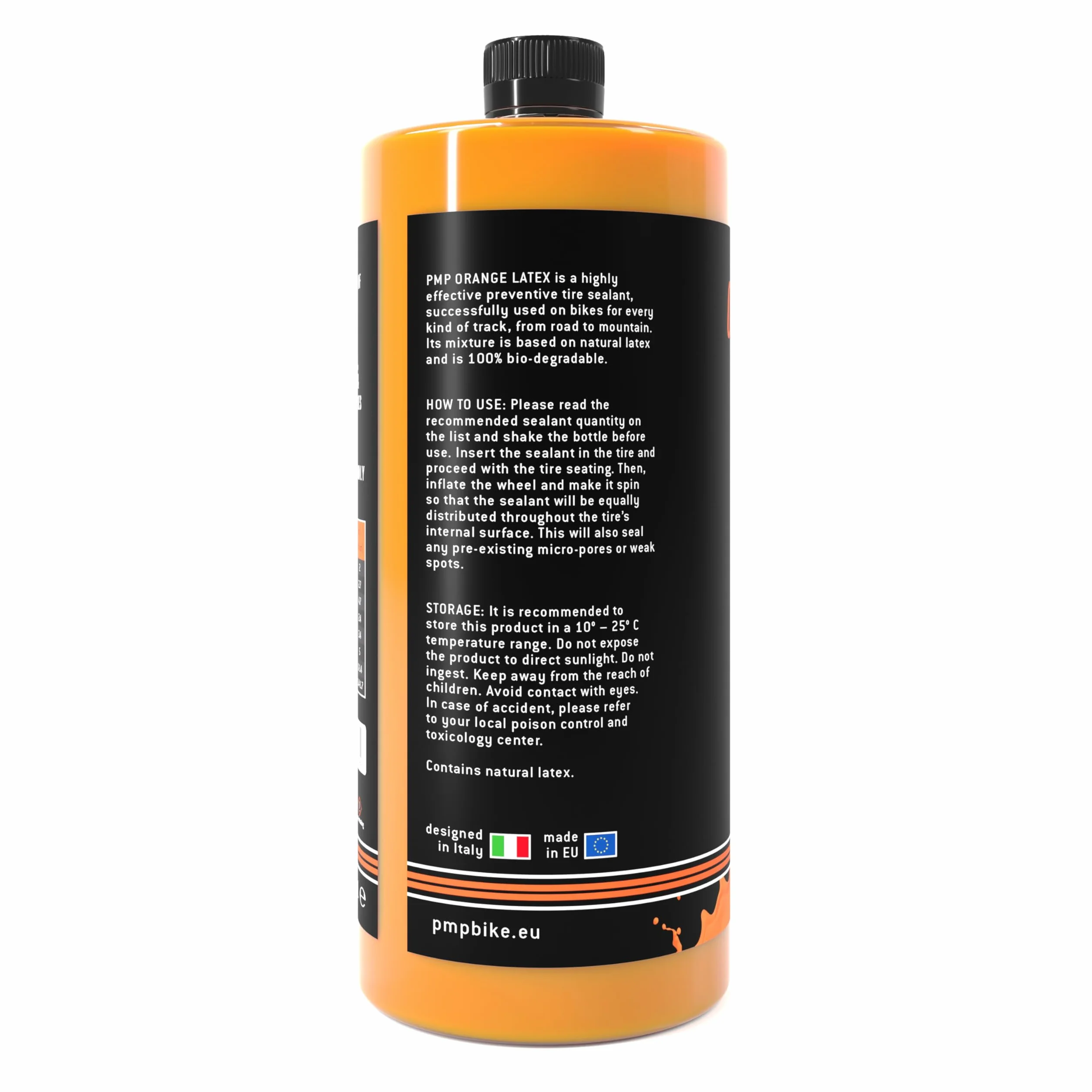 PMP Orange Latex Sigillante Antiforatura per Coperture Tubeless MTB e Strada