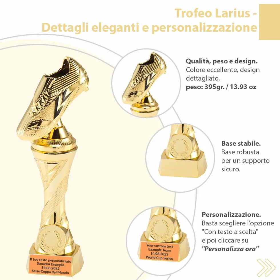 Larius Scarpa Dorata Coppa d'Onore Calcio Capocannoniere