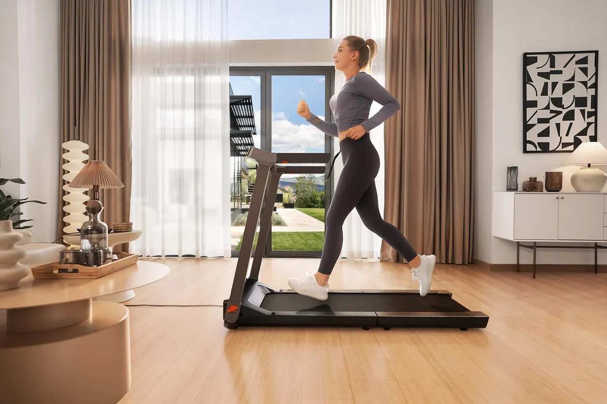 WalkingPad Tapis Roulant G1 Treadmill per Casa, Doppio Pieghevole, 1-12 km/h, App e Display LED HD, Tapis Roulant Elettrico Pieghevole Nessun Montaggio Richiesto