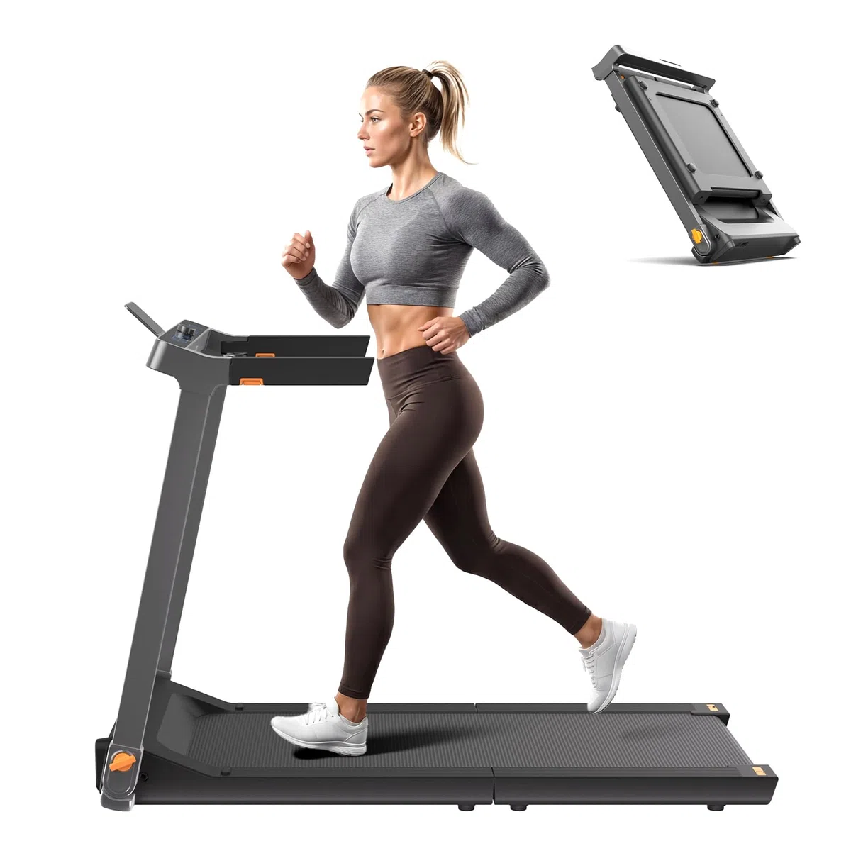 WalkingPad Tapis Roulant G1 Treadmill per Casa, Doppio Pieghevole, 1-12 km/h, App e Display LED HD, Tapis Roulant Elettrico Pieghevole Nessun Montaggio Richiesto